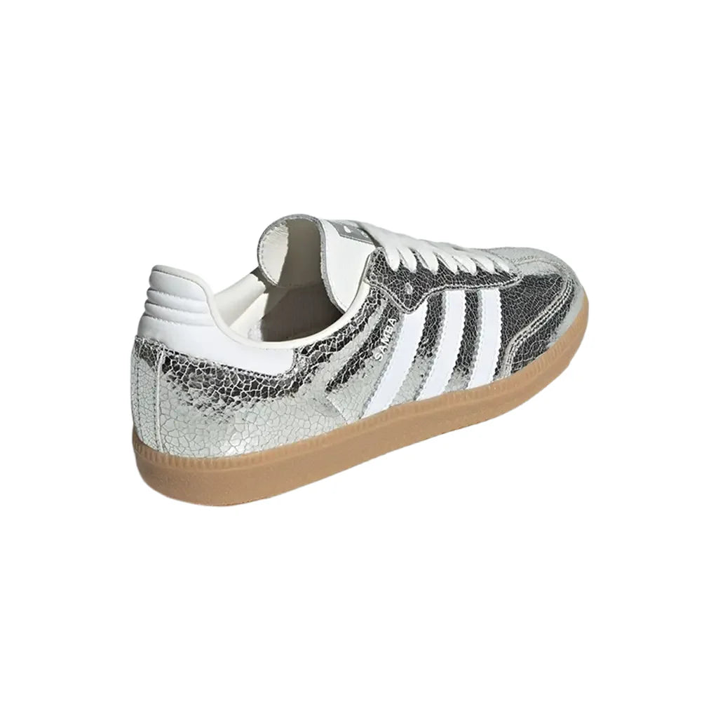 Samba OG Silver Metallic Cracked Leather